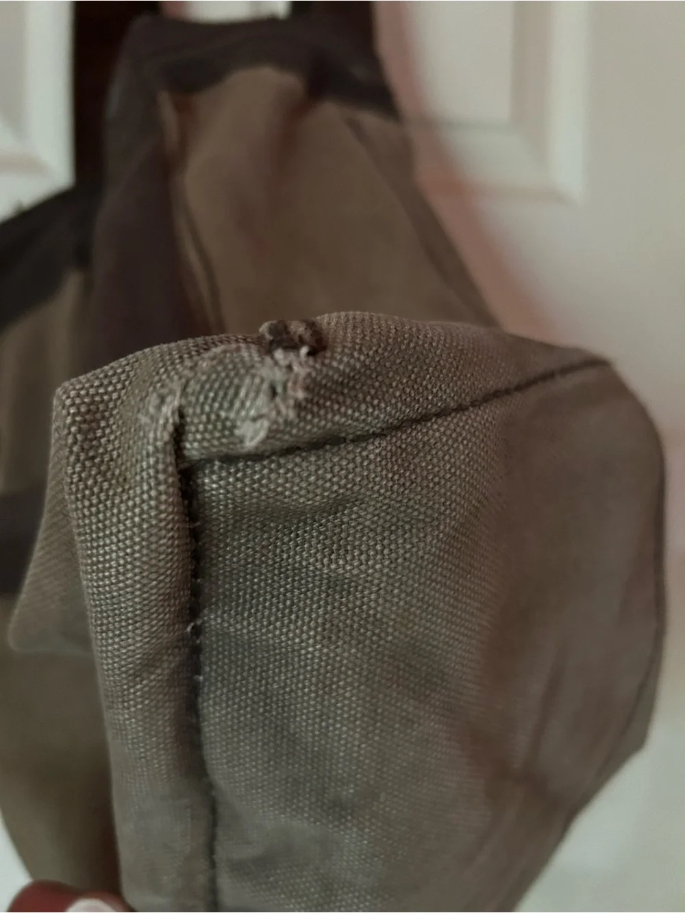 Abercrombie & Fitch Ragged Brown Canvas Tote Bag